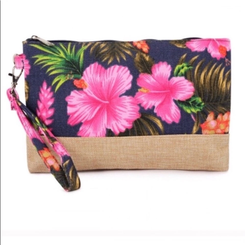 🌺HIBISCUS WRISTLET/COSMETIC BAG🌺